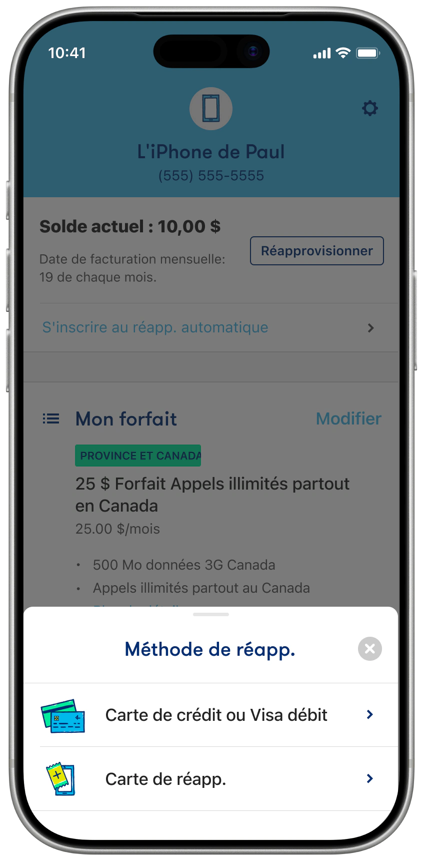 Réapprovisionne <br>ton compte
