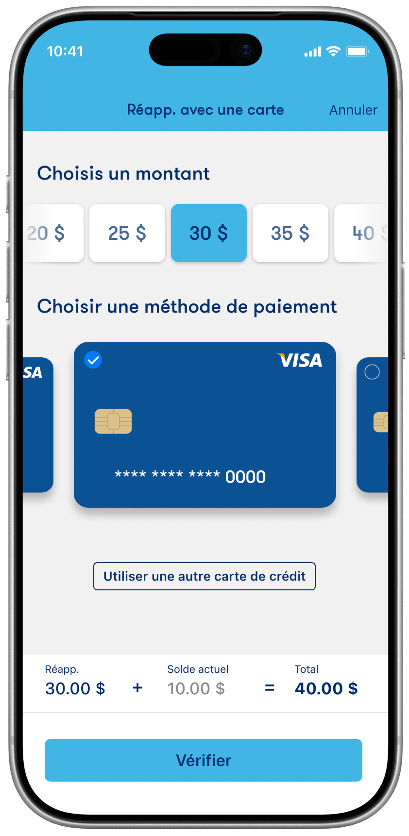 Enregistre ta <br>carte de crédit